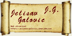 Jelisav Galović vizit kartica